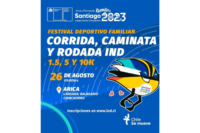 CORRIDA CAMINATA Y RODADA IND ARICA 2023