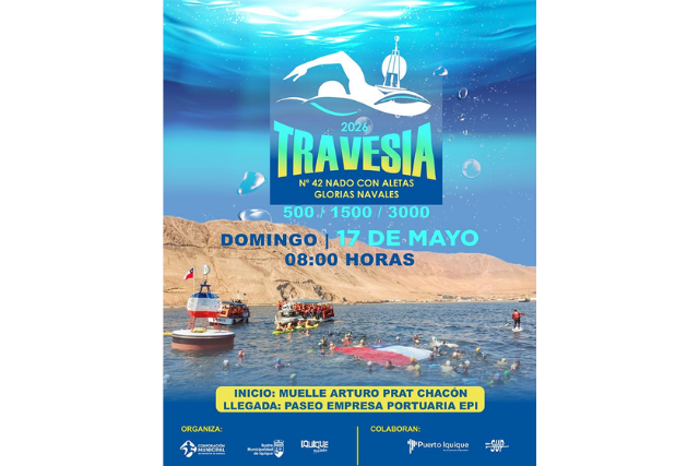 TRAVESIA NADO CON ALETAS IQUIQUE 2026